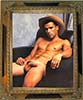 Cowboy Before Bath  (classic original male art print)