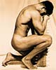 Griever (classic original nude male art print)