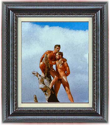 Herakles and Hyllos (classic male nude print)