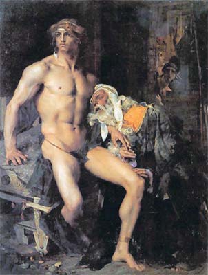 Achilles et Priam (classic male art print)