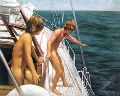 Boys On Deck (classic original male art print)