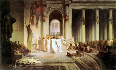 The Death of Caesar by Gerome (classic canvas print)