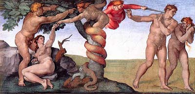 Fall & Expulsion by Michelangelo (classic print)