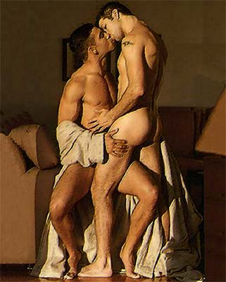 Second Morning Kiss (classic original art male print)