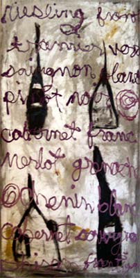 In Vino Veritas (classic modern abstract painting)