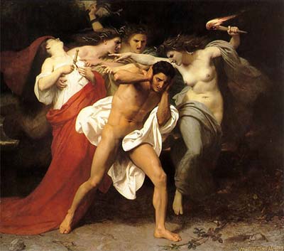 Orestes and the Furies (classical art print)