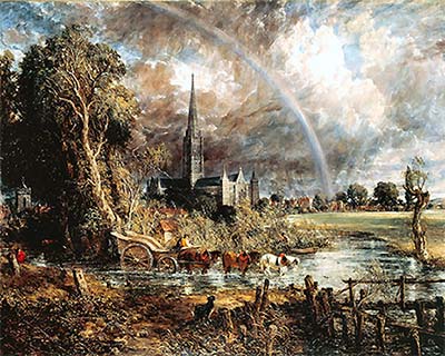 Salisbury Cathedral from the Meadow (classic art print)